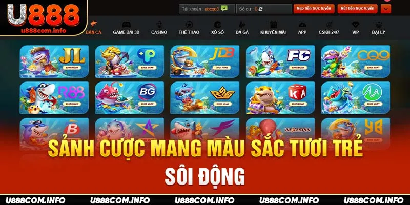 Sảnh cược mang màu sắc tươi trẻ, sôi động